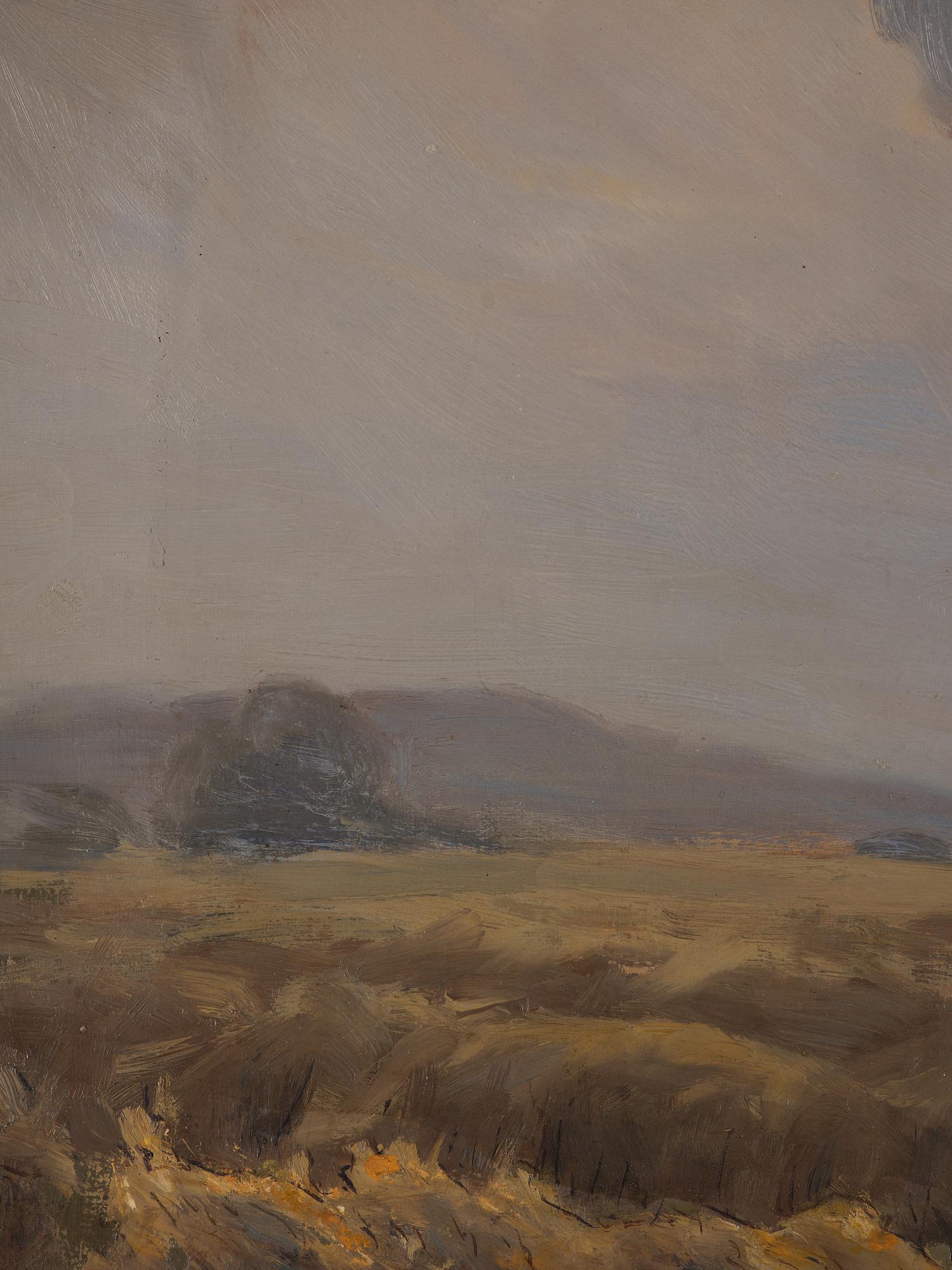 Axel Fahlcrantz, "Hay harvest, evening light, the rain subsides".