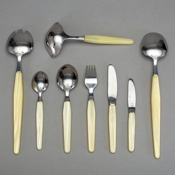 BESTICK, 43 delar, "Scanline", Sigvard Bernadotte & Acton Björn, Dansk Knivfabrik, Lundtofte, Danmark, 1950-tal.