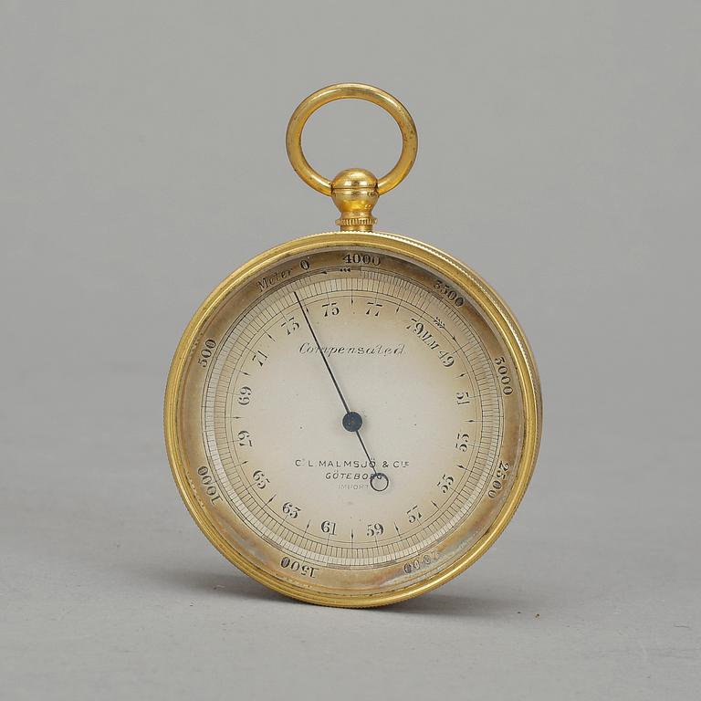 MÄTINSTRUMENT, mässing. I originaletui. Omkring 1900.