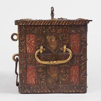 A Baroque German presumably Nuremberg iron 'Armada' chest, later part of the 17th century.