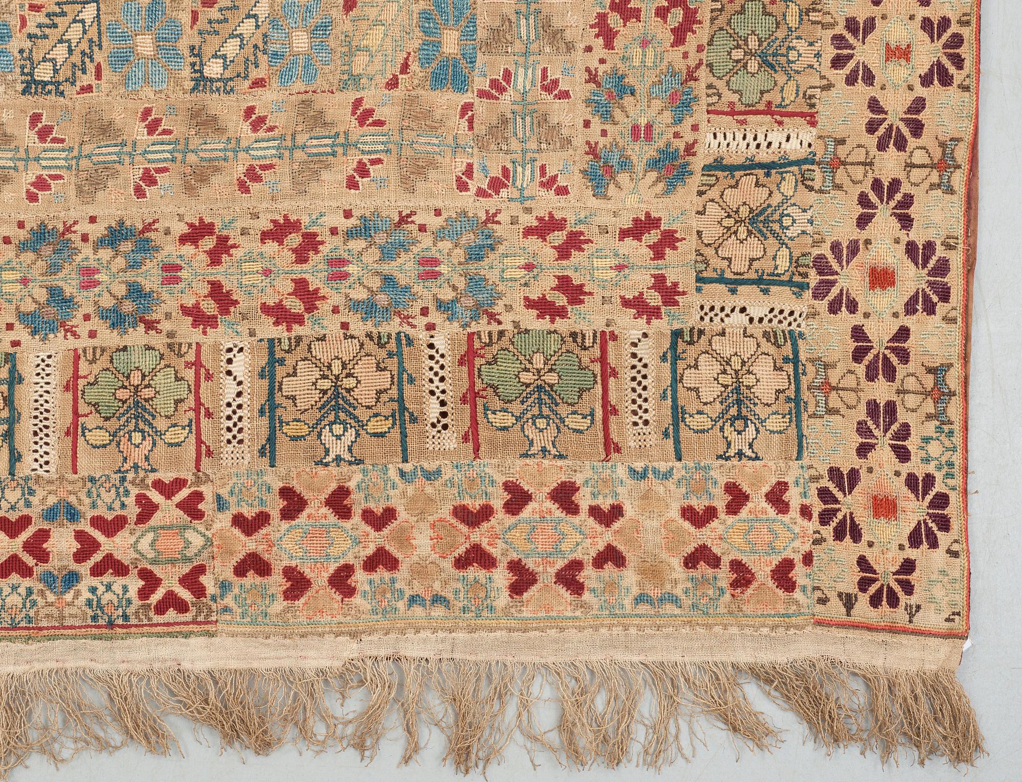 ANTIQUE OTTOMAN EMBROIDERY. 153 x 107 cm.