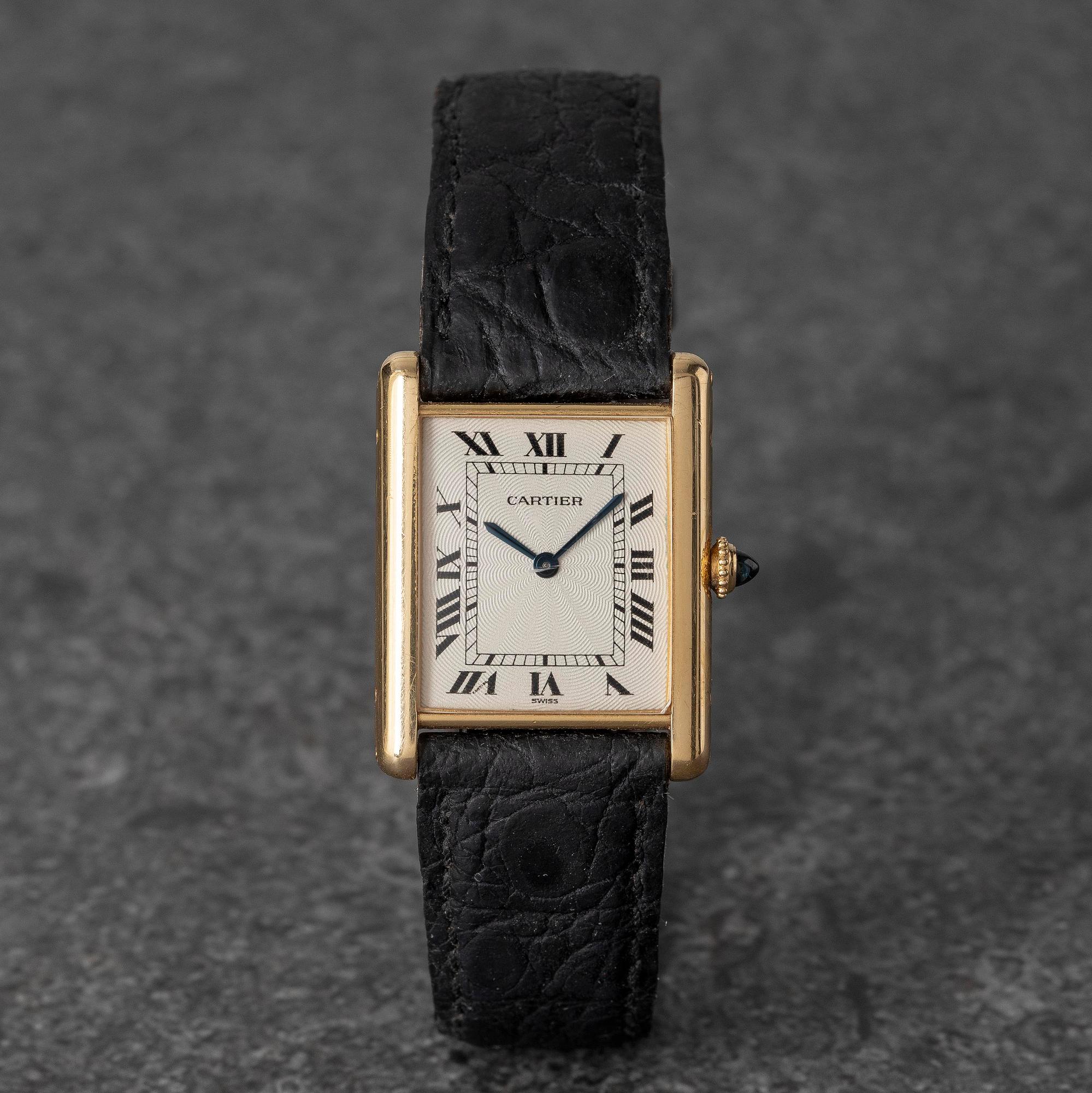 Cartier, Tank Louis, "Guilloché Dial", ca 2000.