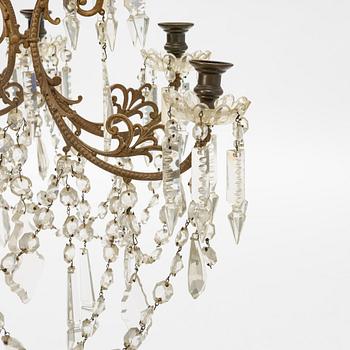 An 18-light chandelier, later part of the 19th Century.