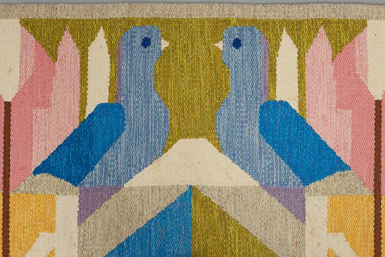 Agda Österberg, MATTA, "Matta nr 591", rölakan och gobelängteknik, ca 328,5 x 212 cm, signerad AÖ (Agda Österberg), vävd 1973.