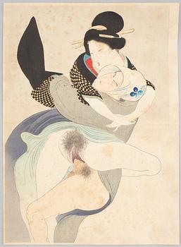 Unidentified artist, Shunga motif.