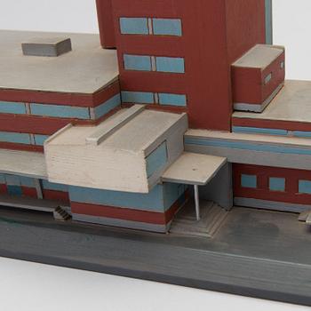 ERKKI HUTTUNEN, arkitekturmodell, Alkos fabriker i Rajamäki, Finland 1934.