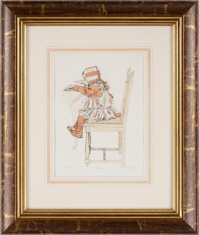CARL LARSSON, färgetsing, Föreningen för Grafisk Konst, årsblad 1894.