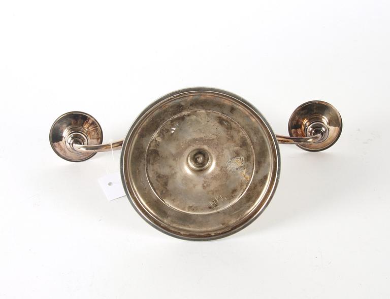 KANDELABER, art decostil, nysilver.