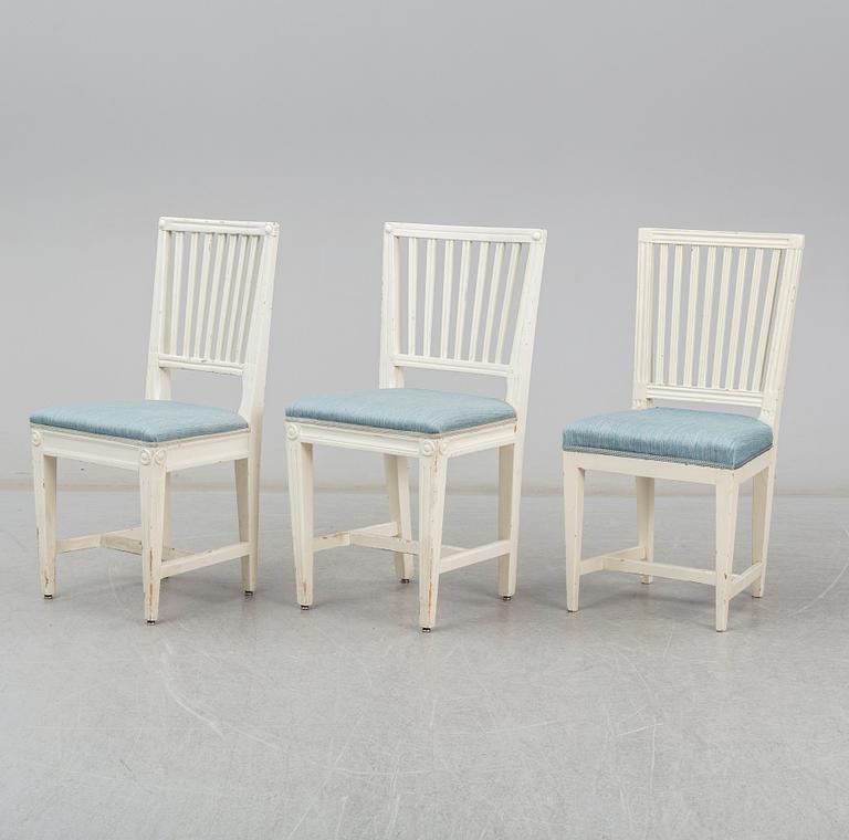 A set of eight 19th century chairs.