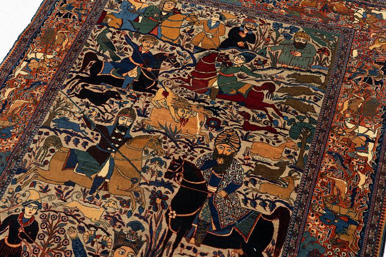 A Kashan 'Mohtasham' rug, c. 211 x 139 cm.