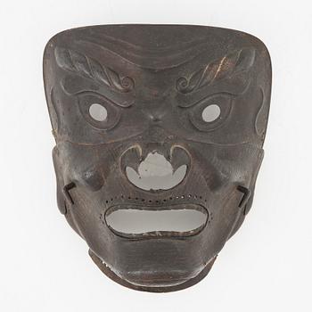 A Japanese Tengu Menpo/masque, 19th Century.