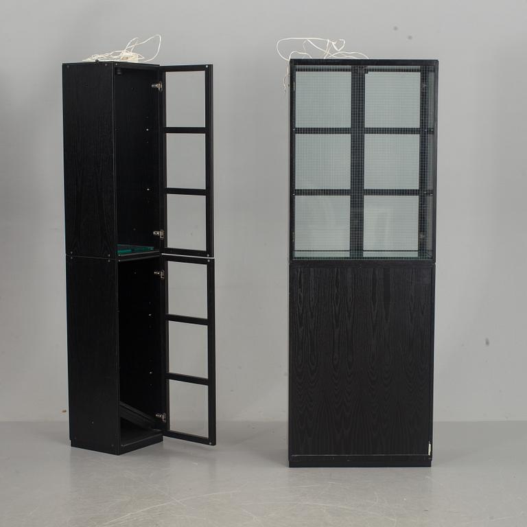 VITRINSKÅP, 2 st, "BOOK",  Titti Fabiani, Italien, 1980-tal.