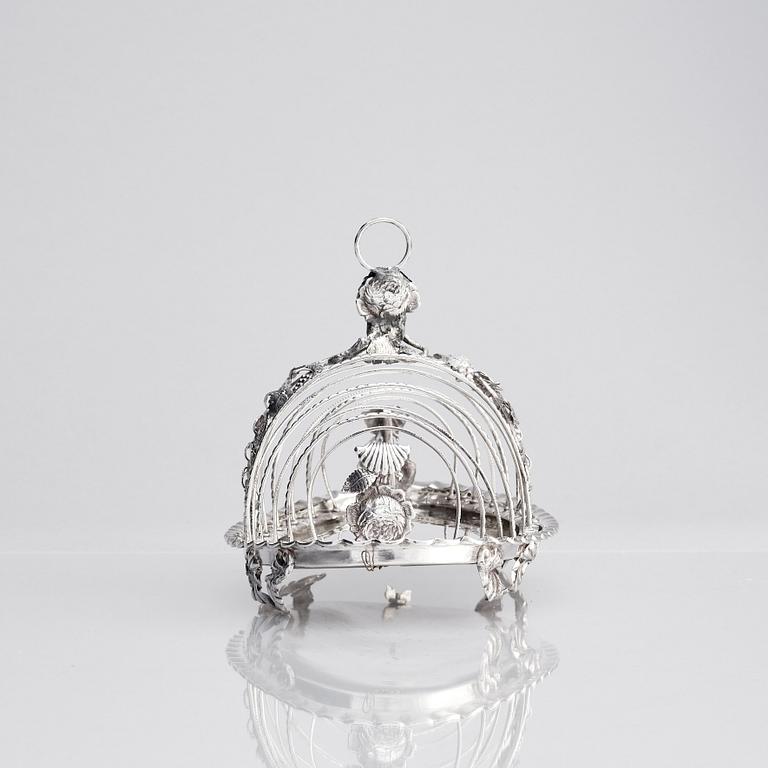 Alexander Munthe, toastrack, silver, Helsingborg 1847.