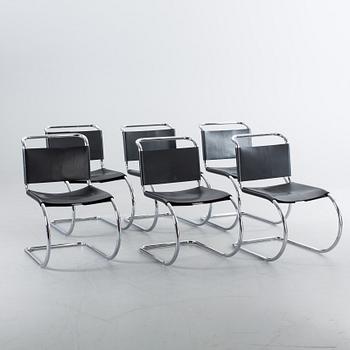 STOLAR, 6 st, "MR 10", Mies van der Rohe för Knoll, f formgivna 1927. Märkta i metallen.