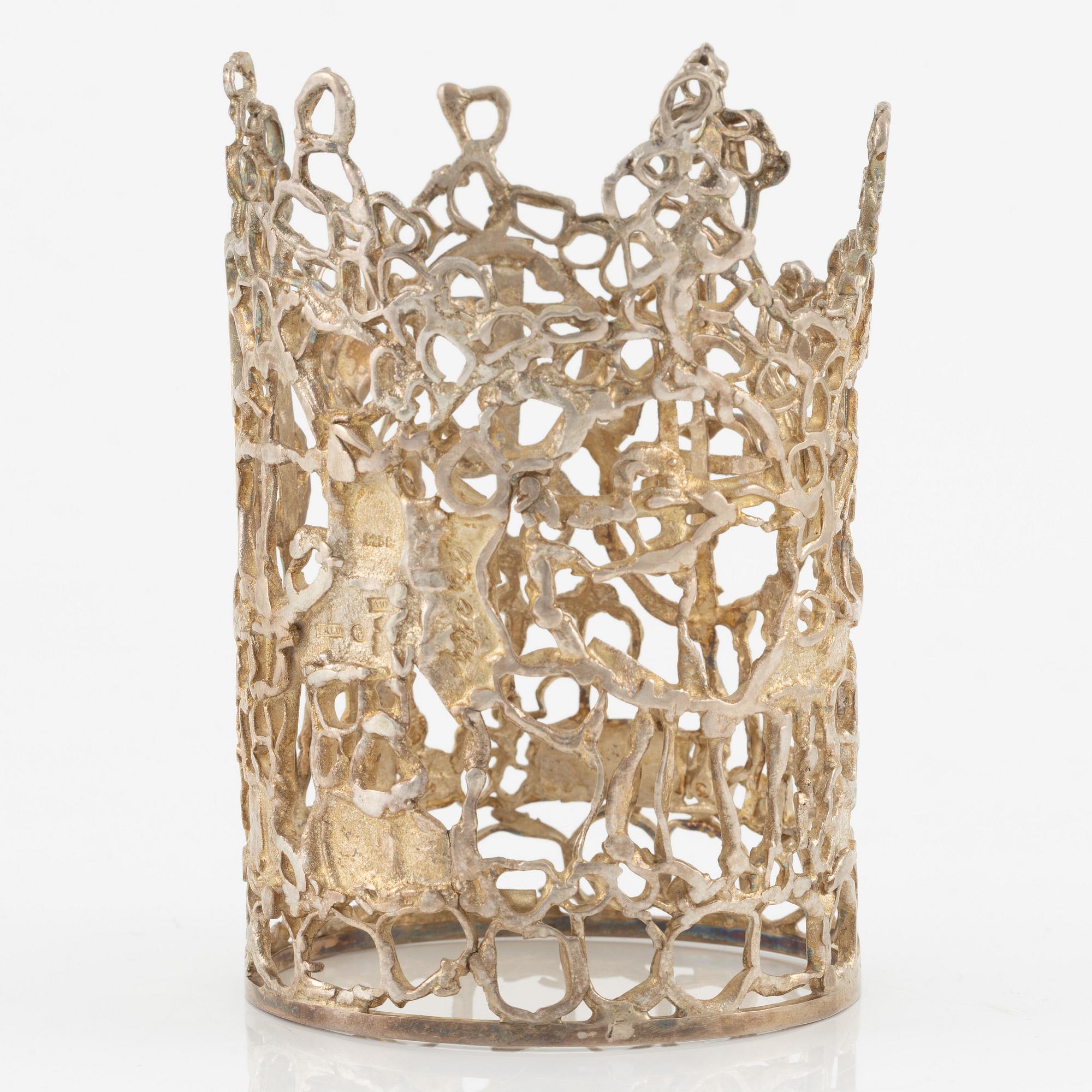 Lars Arby, bridal crown, silver, Gothenburg 1975.