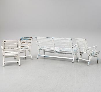 CARL MALMSTEN, a 5-piece set of "Bergshamra" garden furniture.