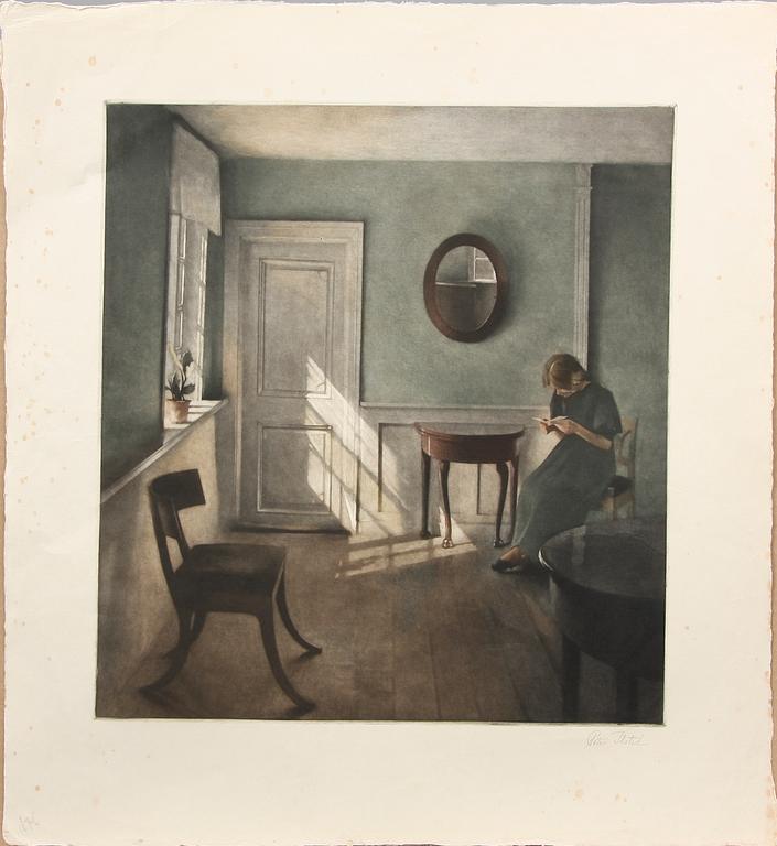 PETER ILSTED, mezzotint, sign.