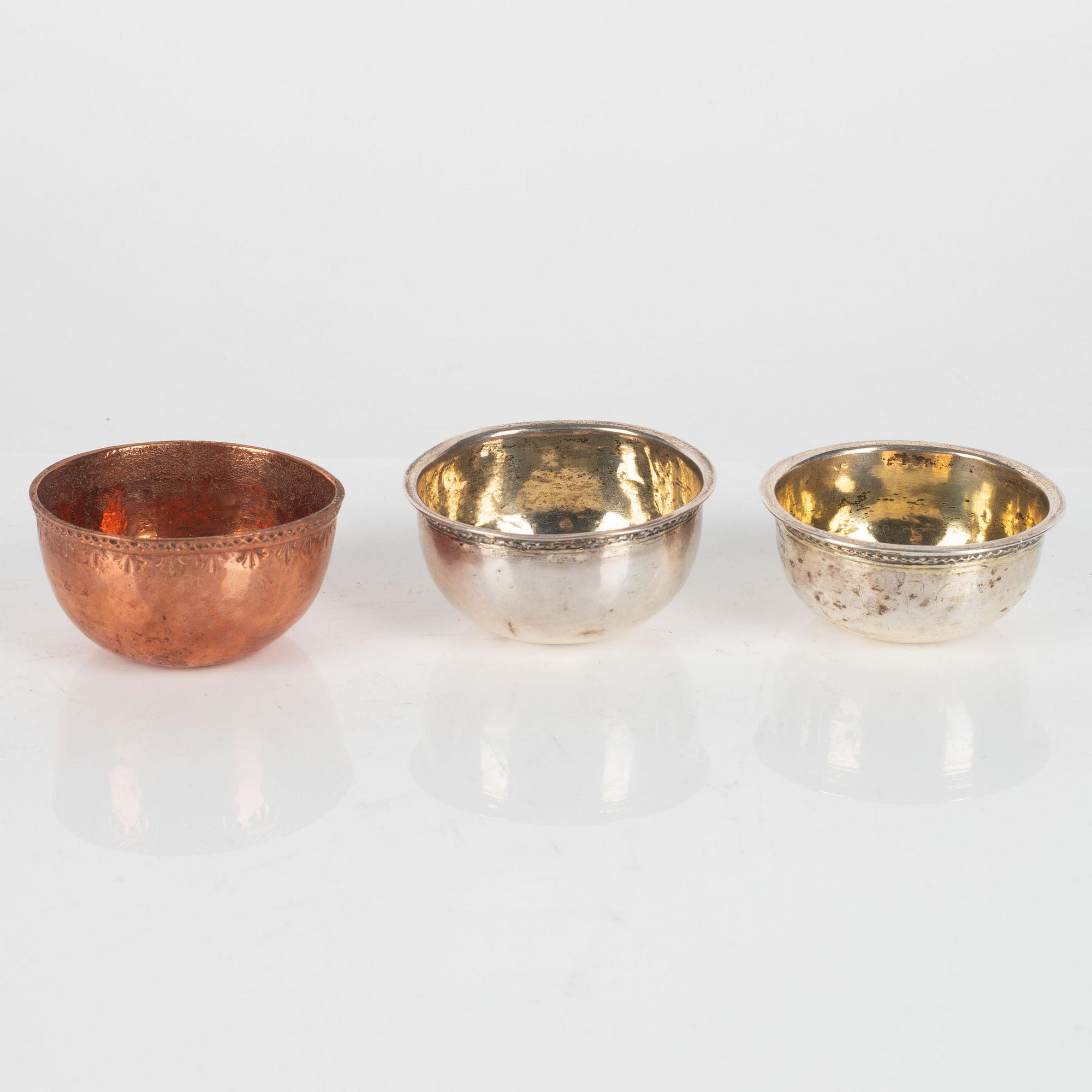 A pair of silver thumblers, mark of Carl Petter Tellander, Jönköping 1762.