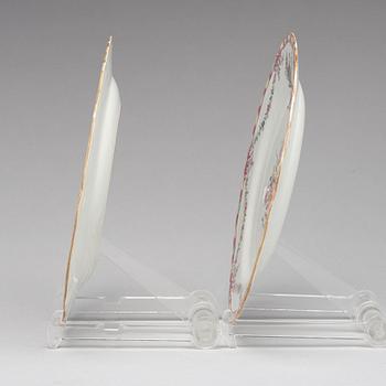A pair of armorial famille rose plates, Qing dynasty, Qianlong (1736-95).