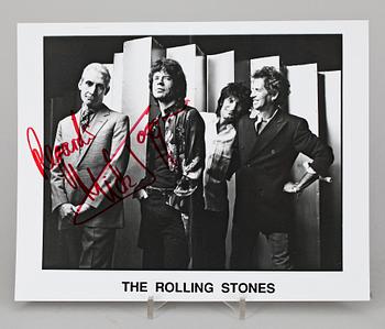 FOTOGRAFI MED AUTOGRAF, Mick Jagger, egenhändigt sign.