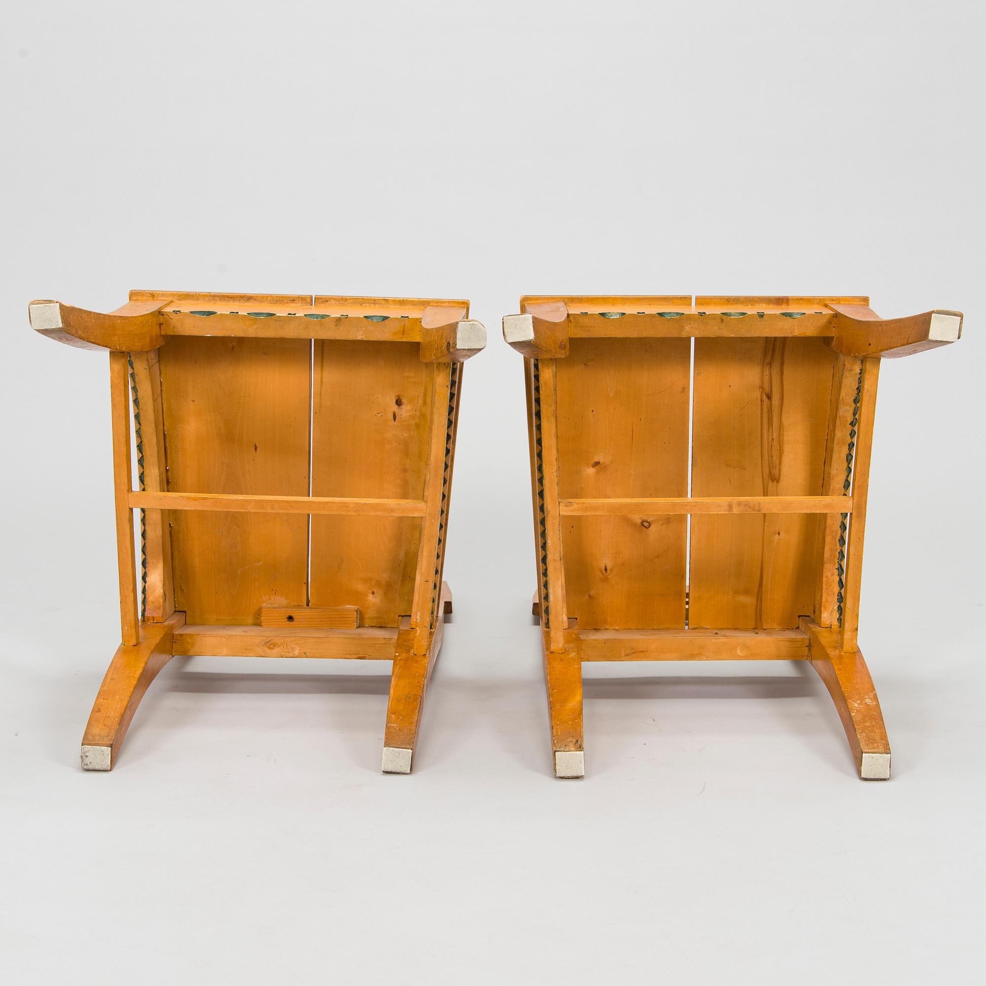 Yrjö Blomstedt, probably, chairs 4 pcs, circa 1900.