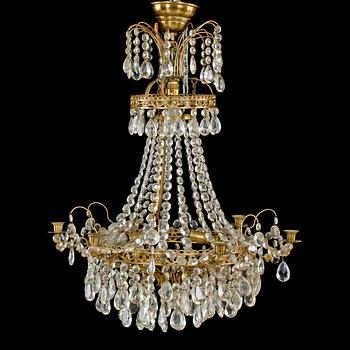 LJUSKRONA, sengustaviansk stil, 1900-tal. Höjd 65 cm.