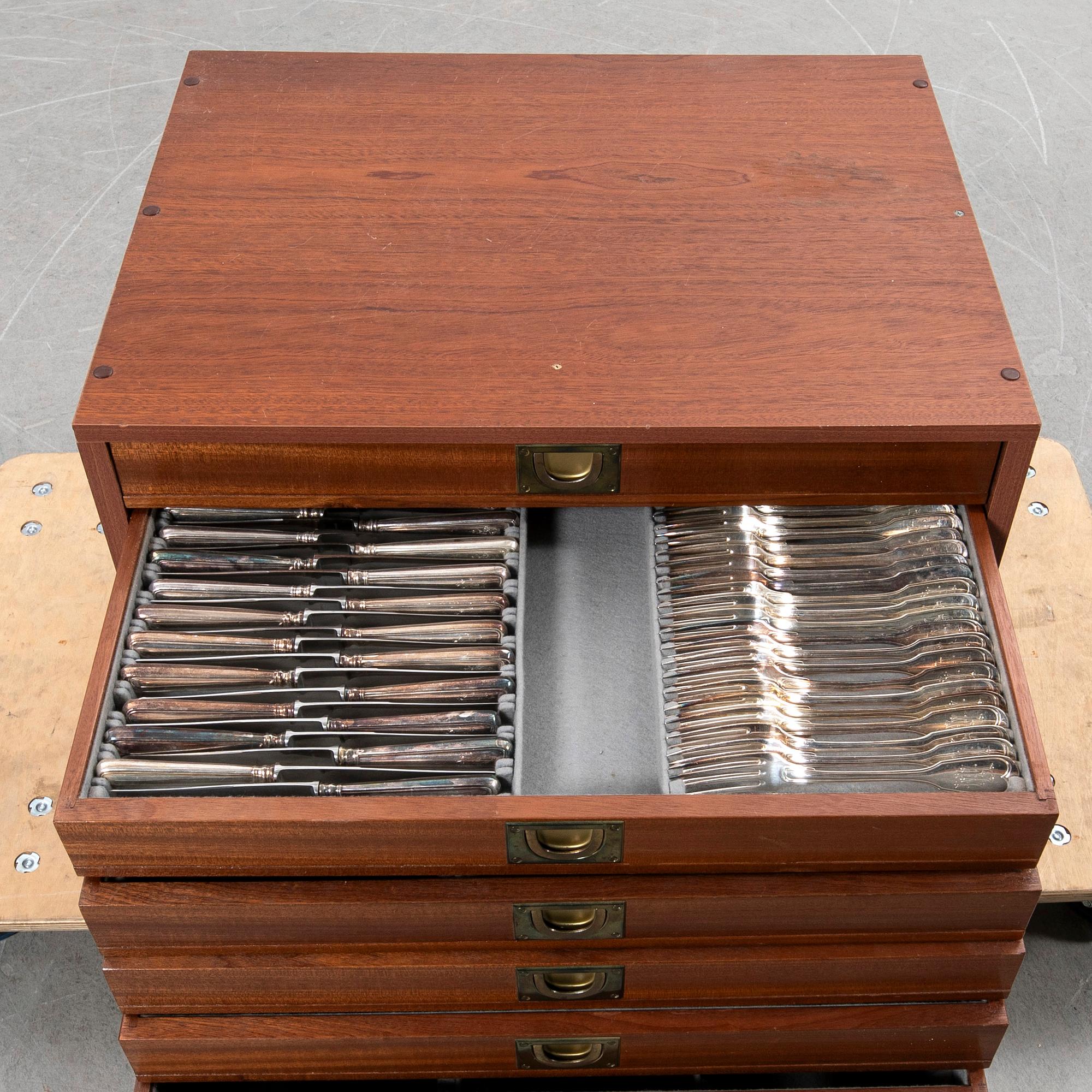 Silver cutlery, 300 pieces, silver 800, H. Walter, Germany.