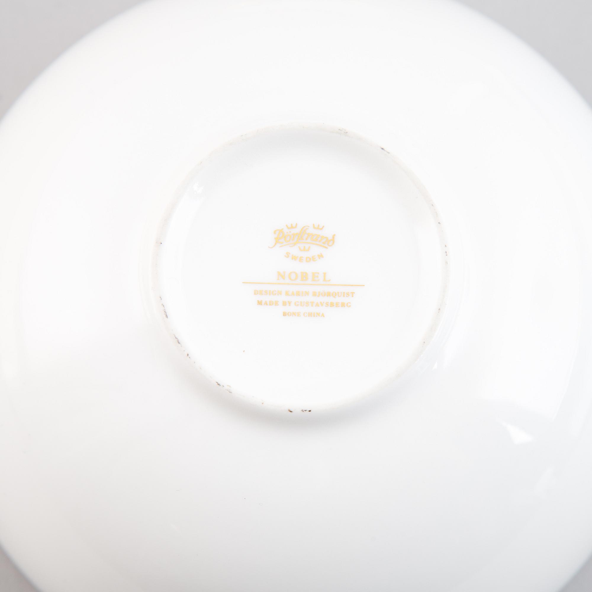 Karin Björquist, a 6-piece 'Nobel' bone china service, Rörstrand.