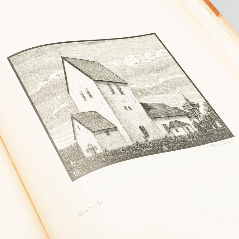 SMÅLAND JÖNKÖPINGS OCH KRONOBERGS LÄN..." 100 originalträsnitt av Waldermar Bernard,numrerad 64/325, Linköping  1929.