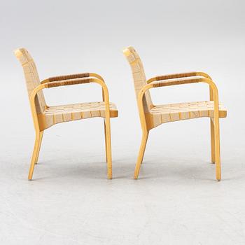 Alvar Aalto, karmstolar, ett par, modell 45, Artek, Finland.