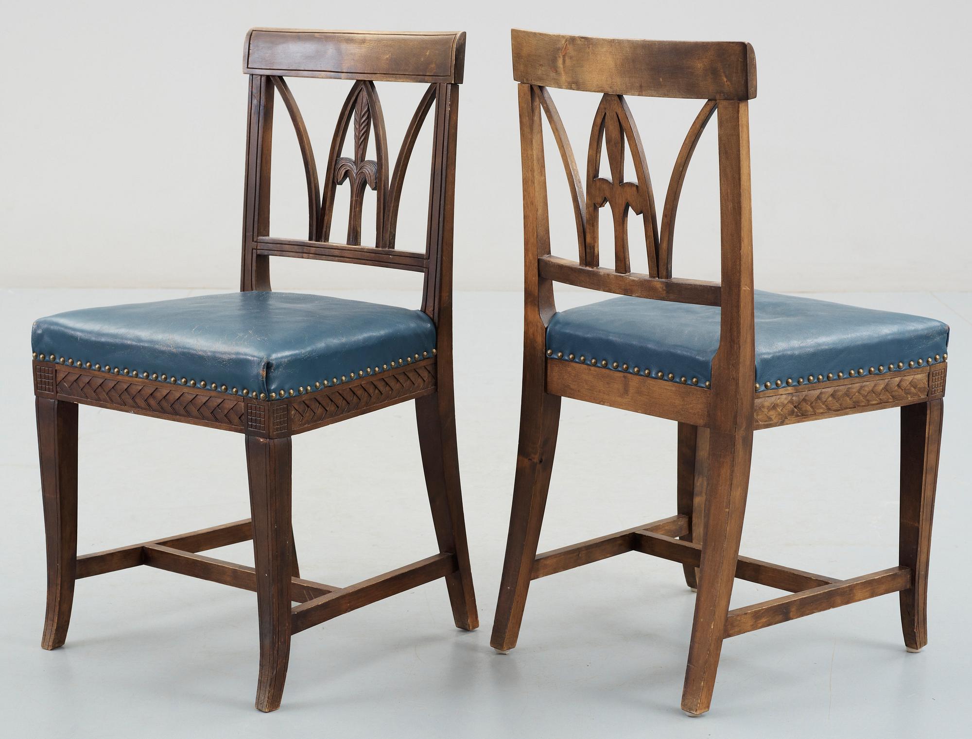STOLAR, 12 st, mest Karl Johan-stil, 1900-tal.