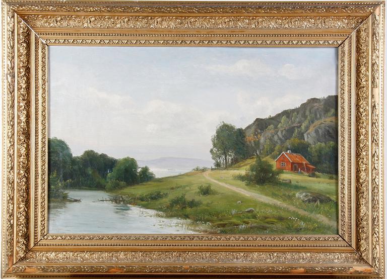 OKÄND KONSTNÄR, olja på duk, signerad och daterad 1894.