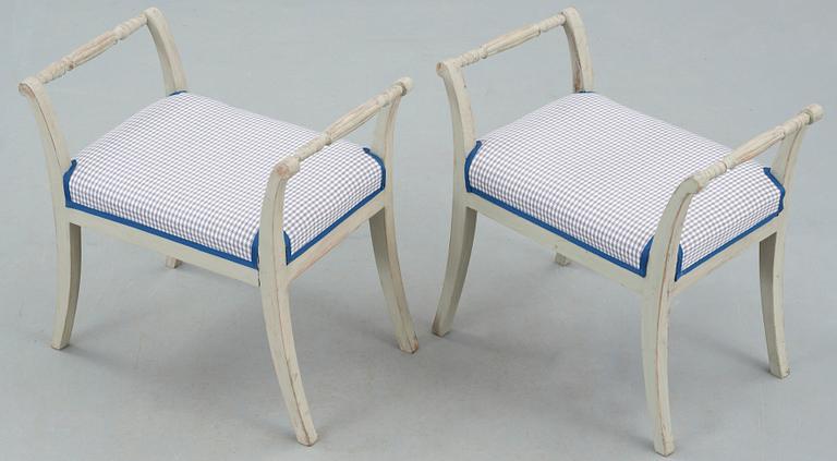 BANKETTER, ett par, empire, 1800-talets första hälft.