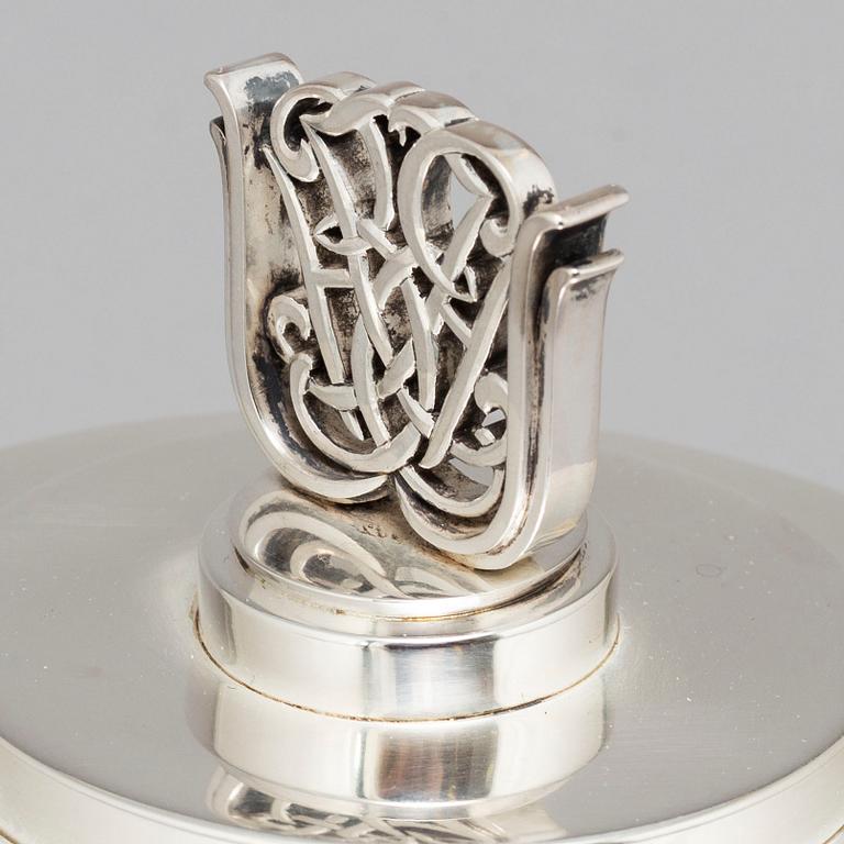 ATELIER BORGILA, tobaksburk, sterling silver, Stockholm, 1949.