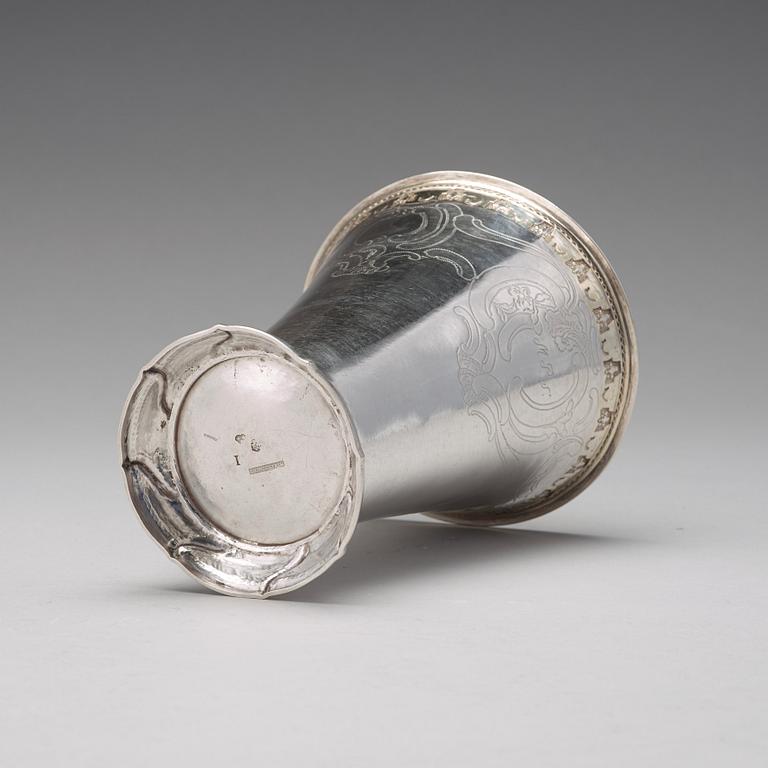 Daniel Lundström, bägare, silver, Stockholm 1767.