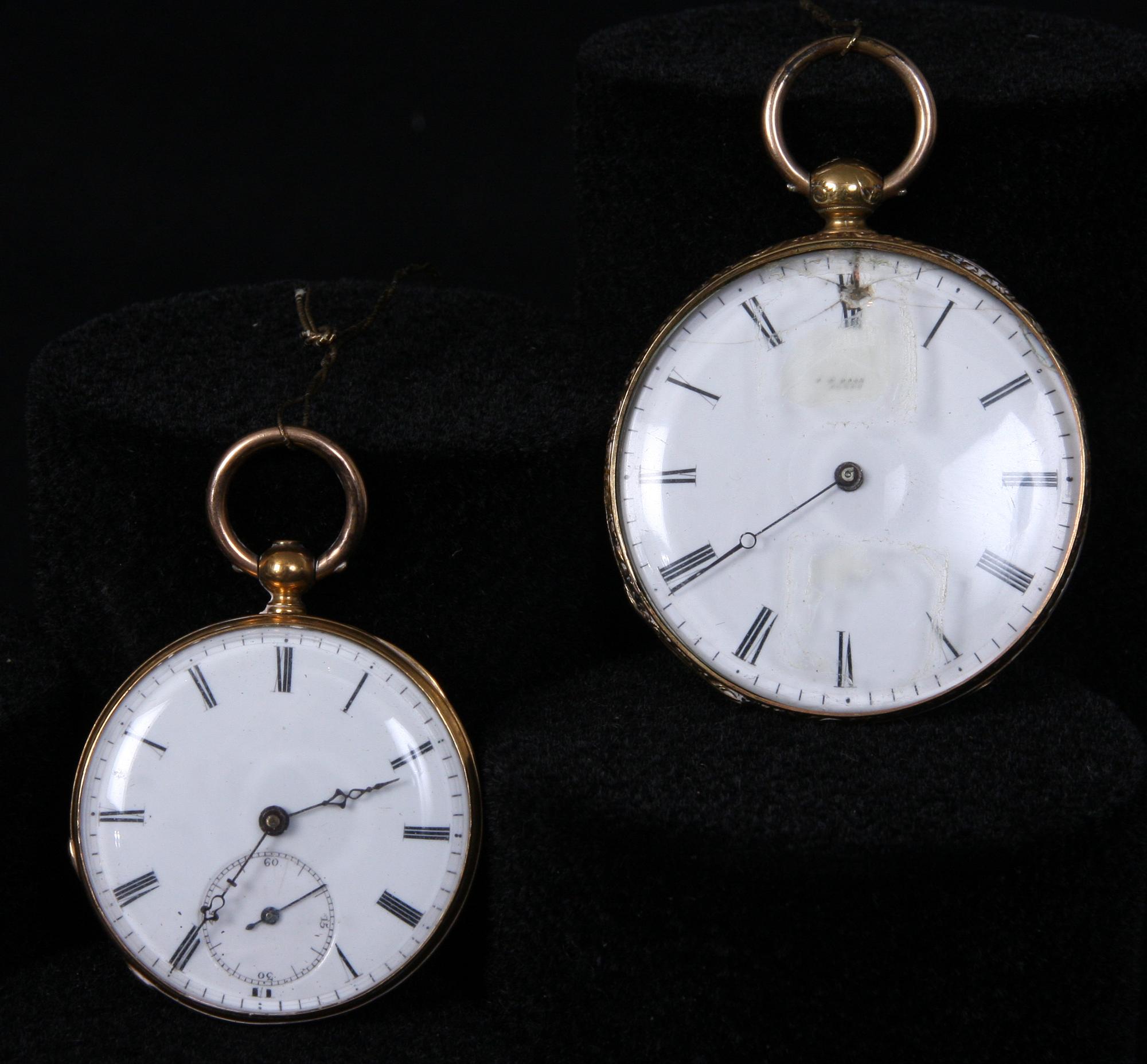 FICKUR, 2 st, 18 K guld.