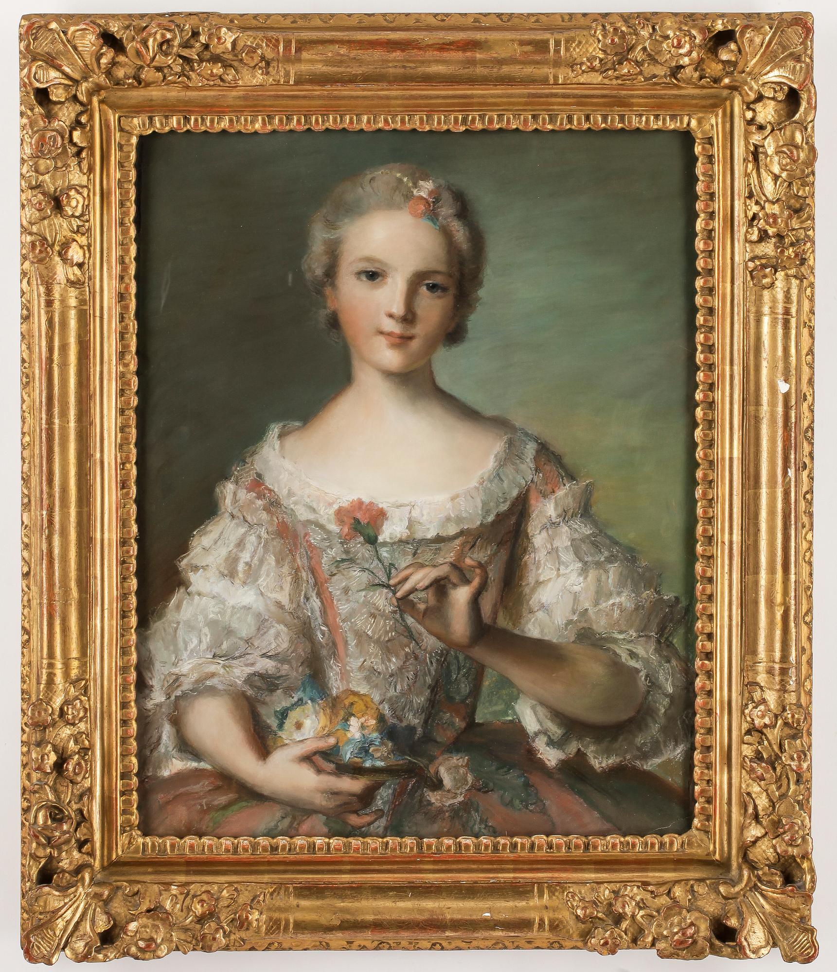JEAN-MARC NATTIER, kopia efter, pastell.