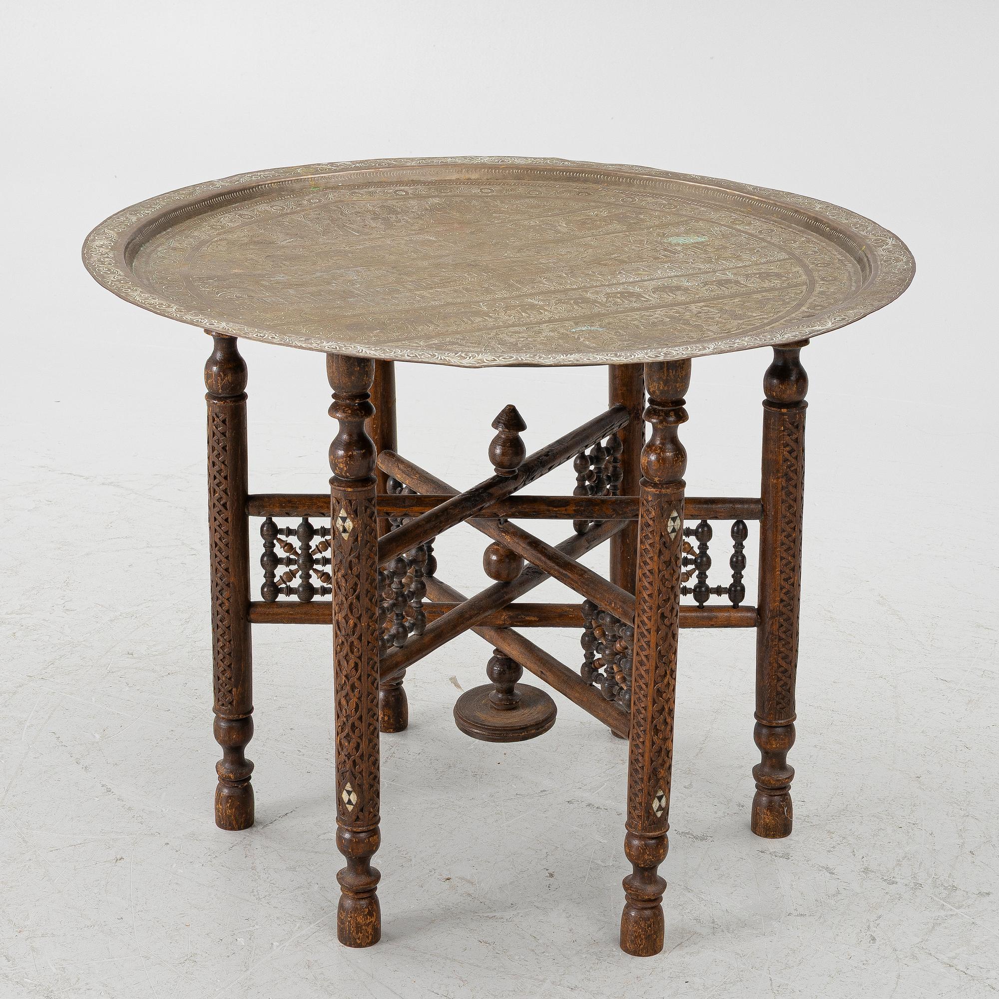 A tray table, North Africa, early 20th Century.
