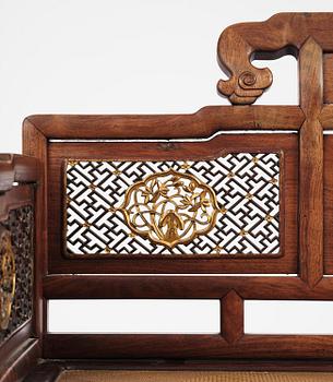 Dagbädd, hardwood. Qingdynastin, 1800-tal.