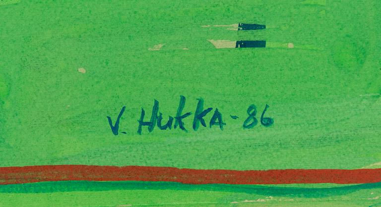 VEIJO HUKKA, gouache, signed and dated -86.