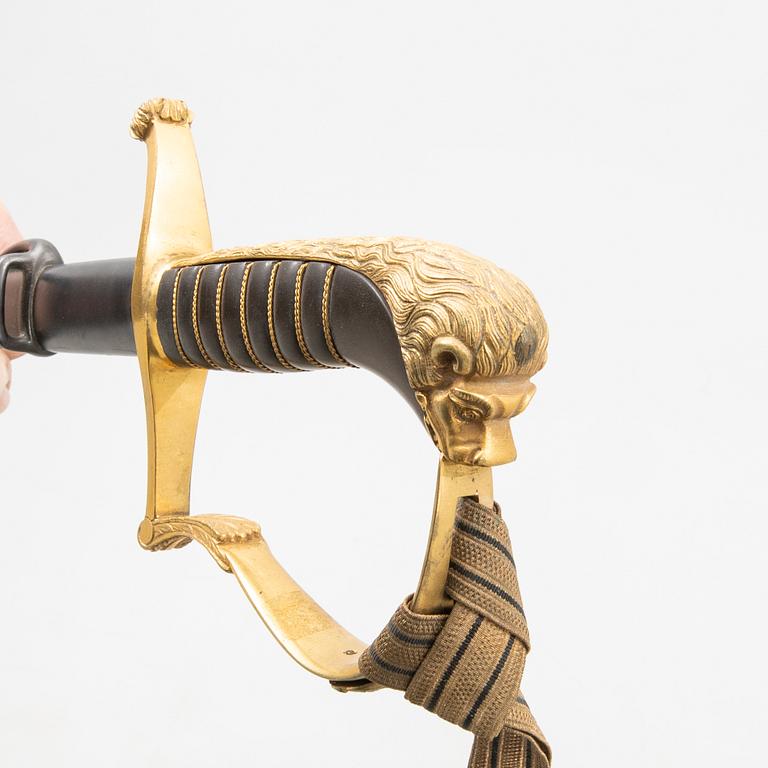 Sabel, svensk, m/1899 för infanteriofficer, med balja.