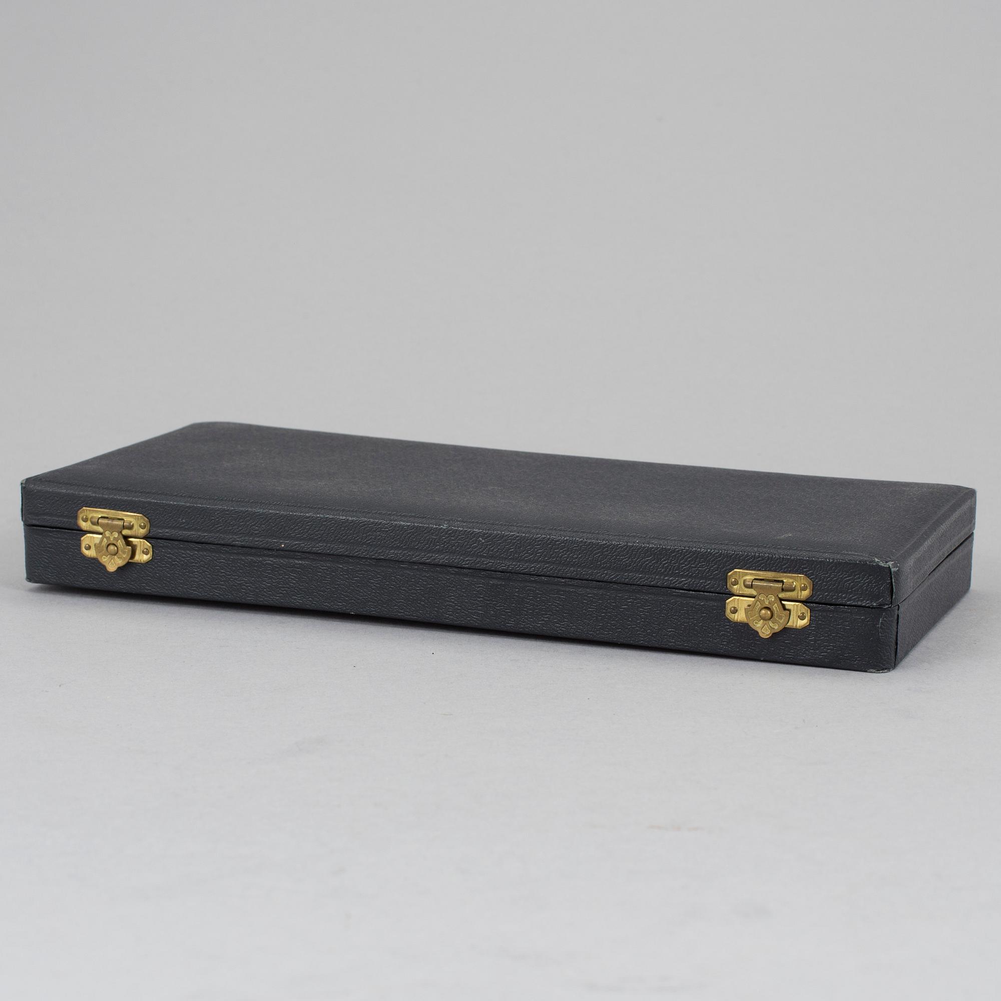 DESK SET, 3 parts, silver in a CASKET.