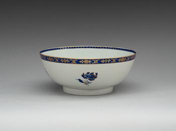 BÅLSKÅL, kompaniporslin. Qing dynastin, sent 1700-tal.