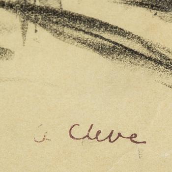 AGNES CLEVE, blyerts. Stämpelsignerad A Cleve.