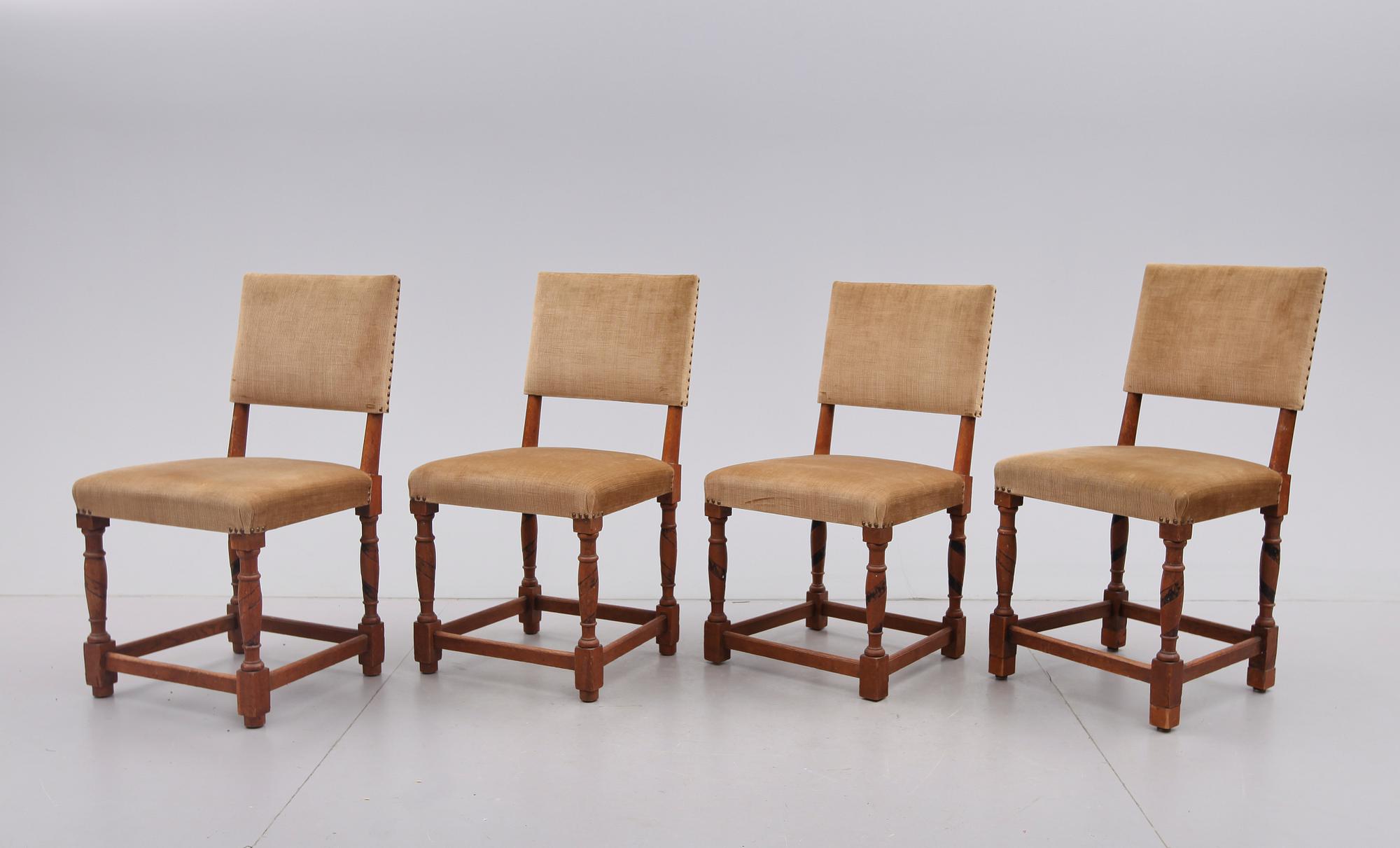 STOLAR, 4 st, barockstil, 1900-tal.