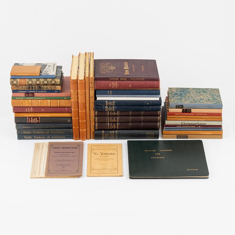 Scandinavian books about clocks and watchmaking - 47 vols.