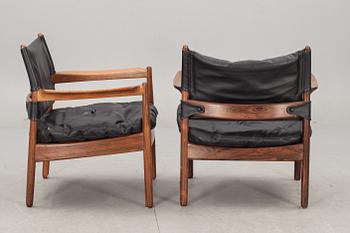 KARMSTOLAR, ett par, jakaranda, Gunnar Myrstrand för Källemo. 1960-tal. CITES-intyg medföljer.