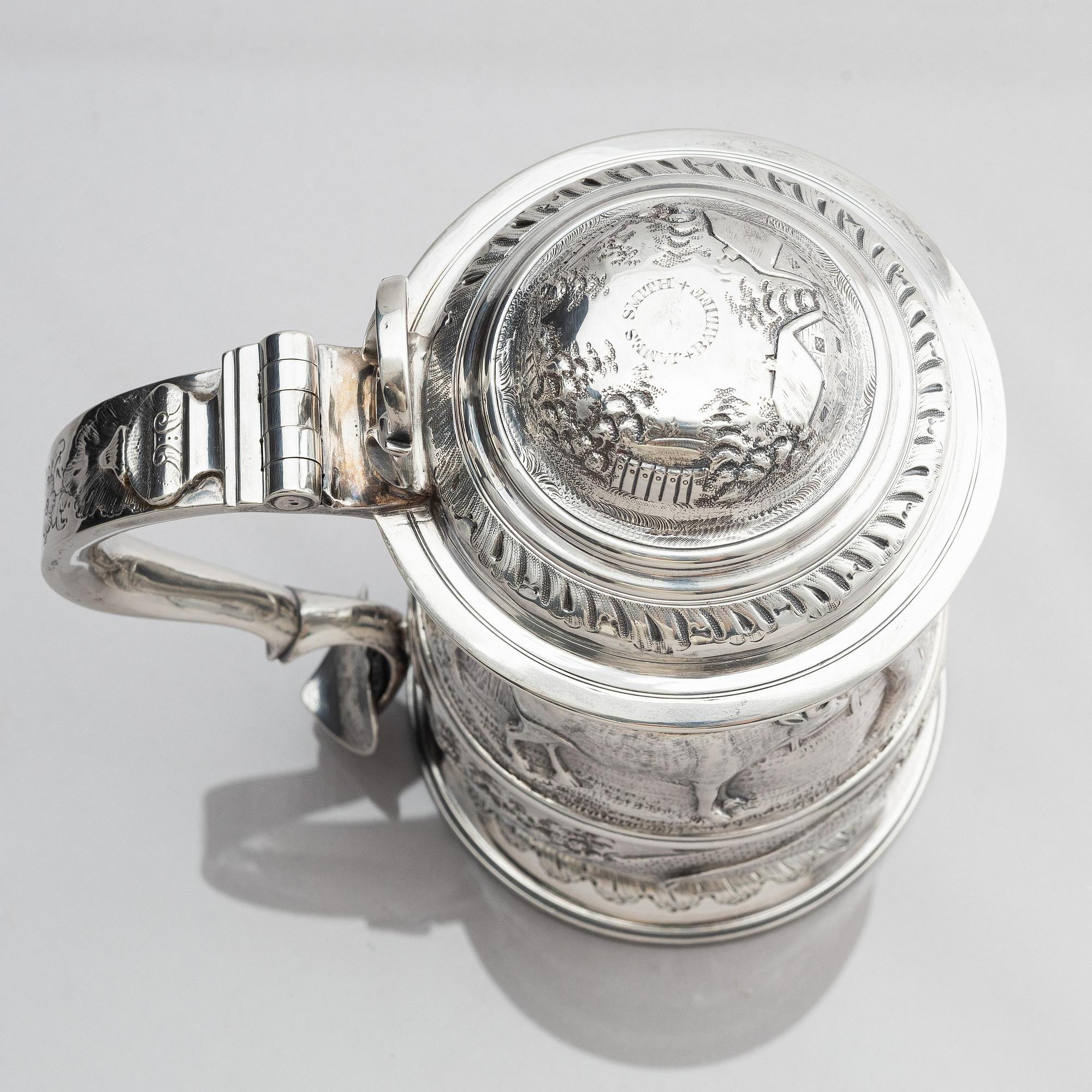Humphrey Payne, dryckeskanna, silver, London 1748.