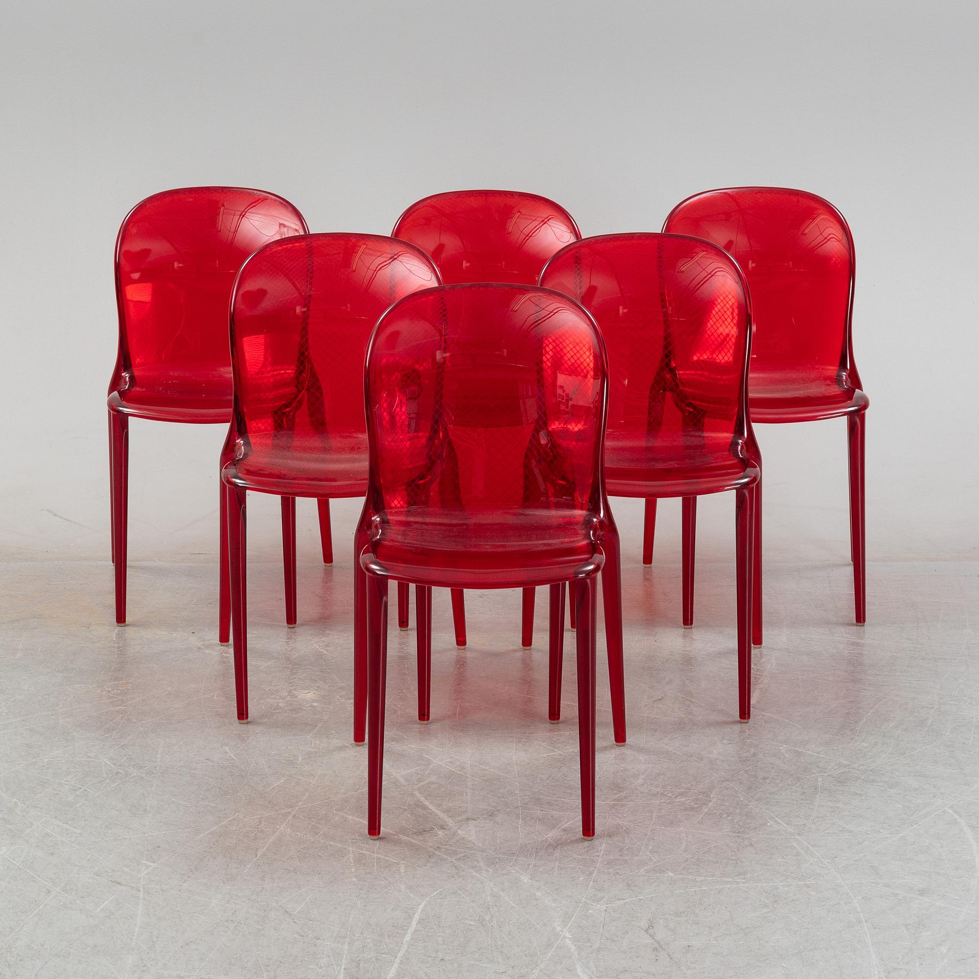 Patrick Jouin, six 'Thalya' chairs, Kartell, Italy.