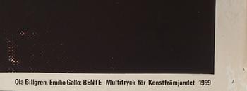 OLA BILLGREN, efter, litografisk affisch, Multitryck för konstfrämjandet. 1969.